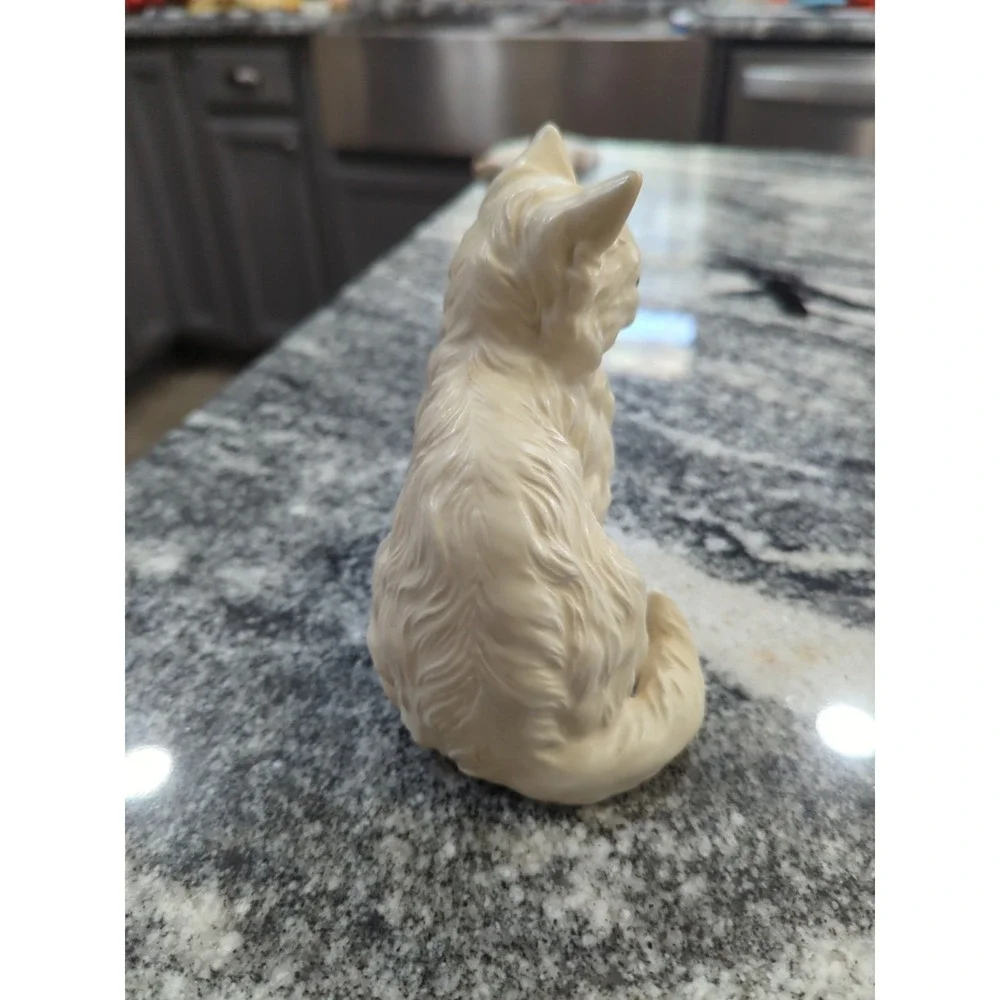 Vintage Japan Lefton White Persian Cat Figurine #H1514 Kitty